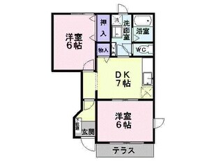 オランダ村Ｂの物件間取画像